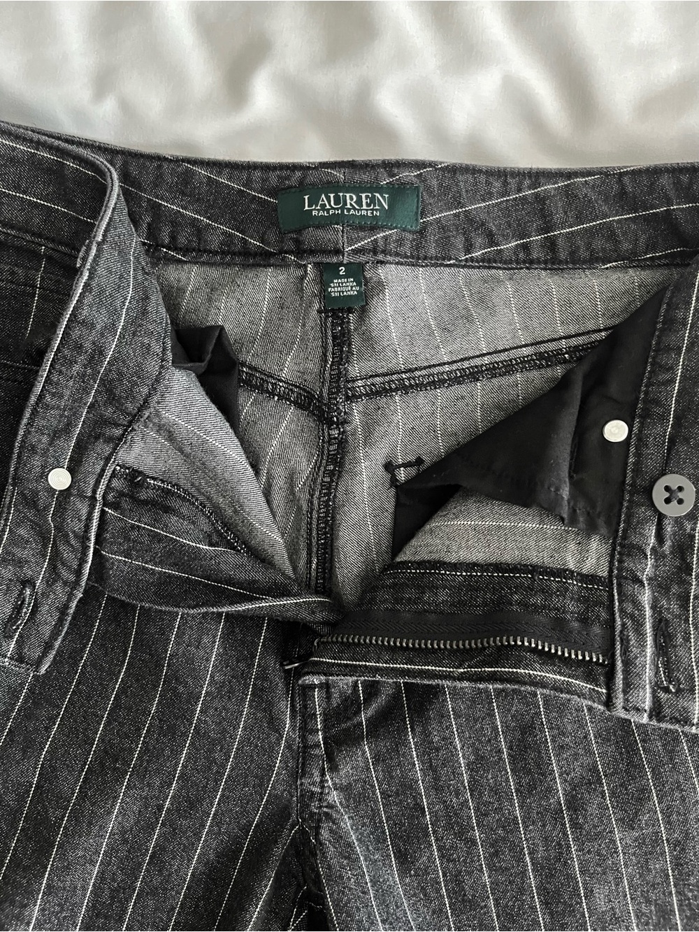 Lauren Ralph Lauren Black Pinstripe Jeans - Picture 8 of 11